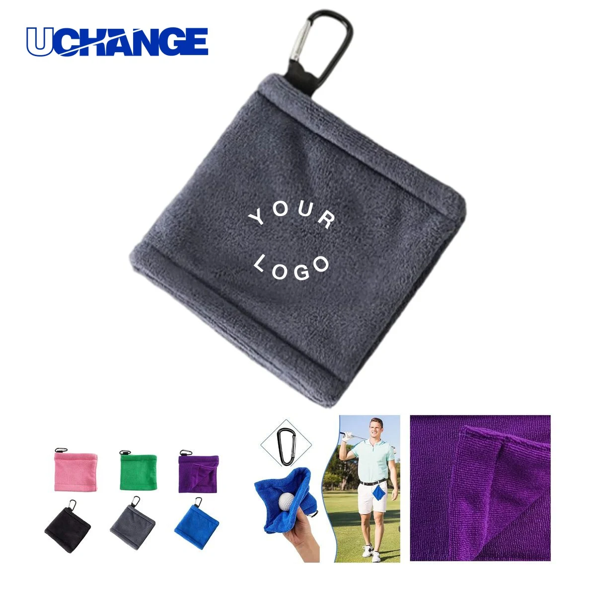 Golf Ball Towel Cleaning Towel with Wet and Dry Layers 1