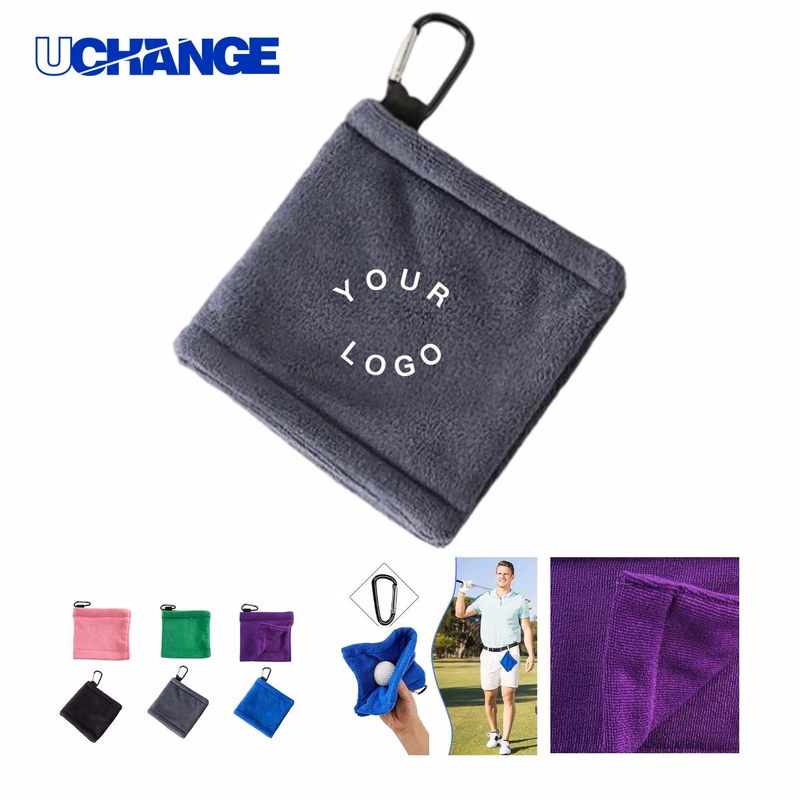 Golf Ball Towel Cleaning Towel with Wet and Dry Layers