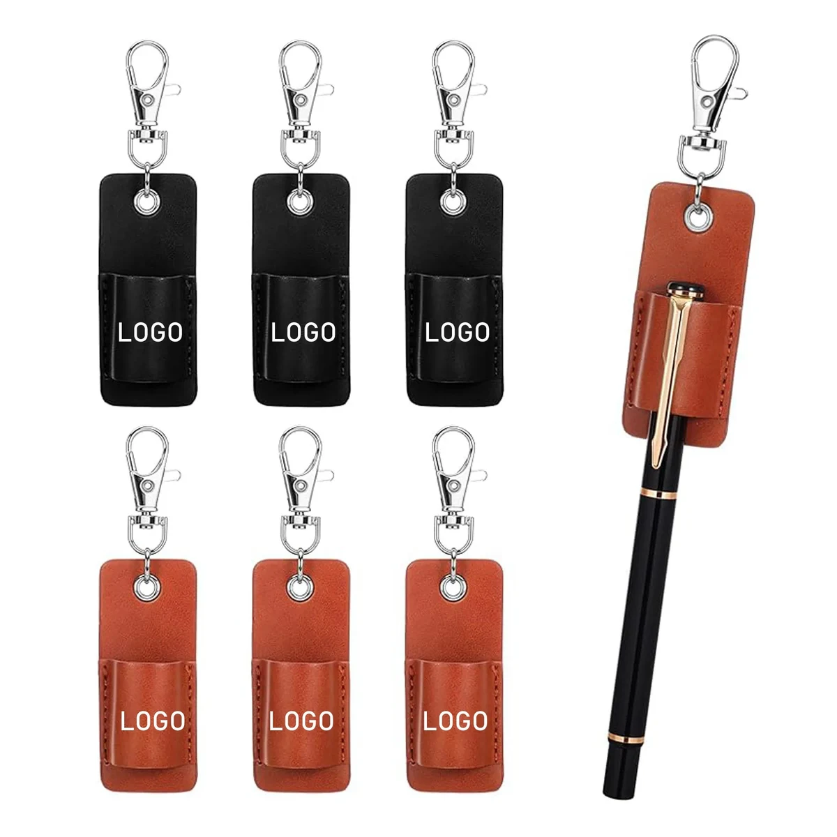 Leather Pen Holder Keychain for Nurses Teachers Office 1