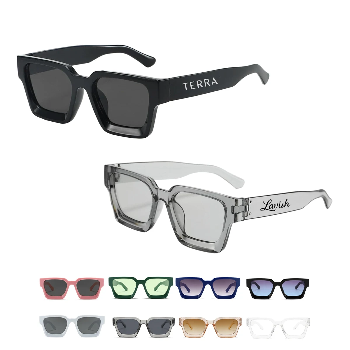 Fashion Chunky Rectangle Sunglasses 1