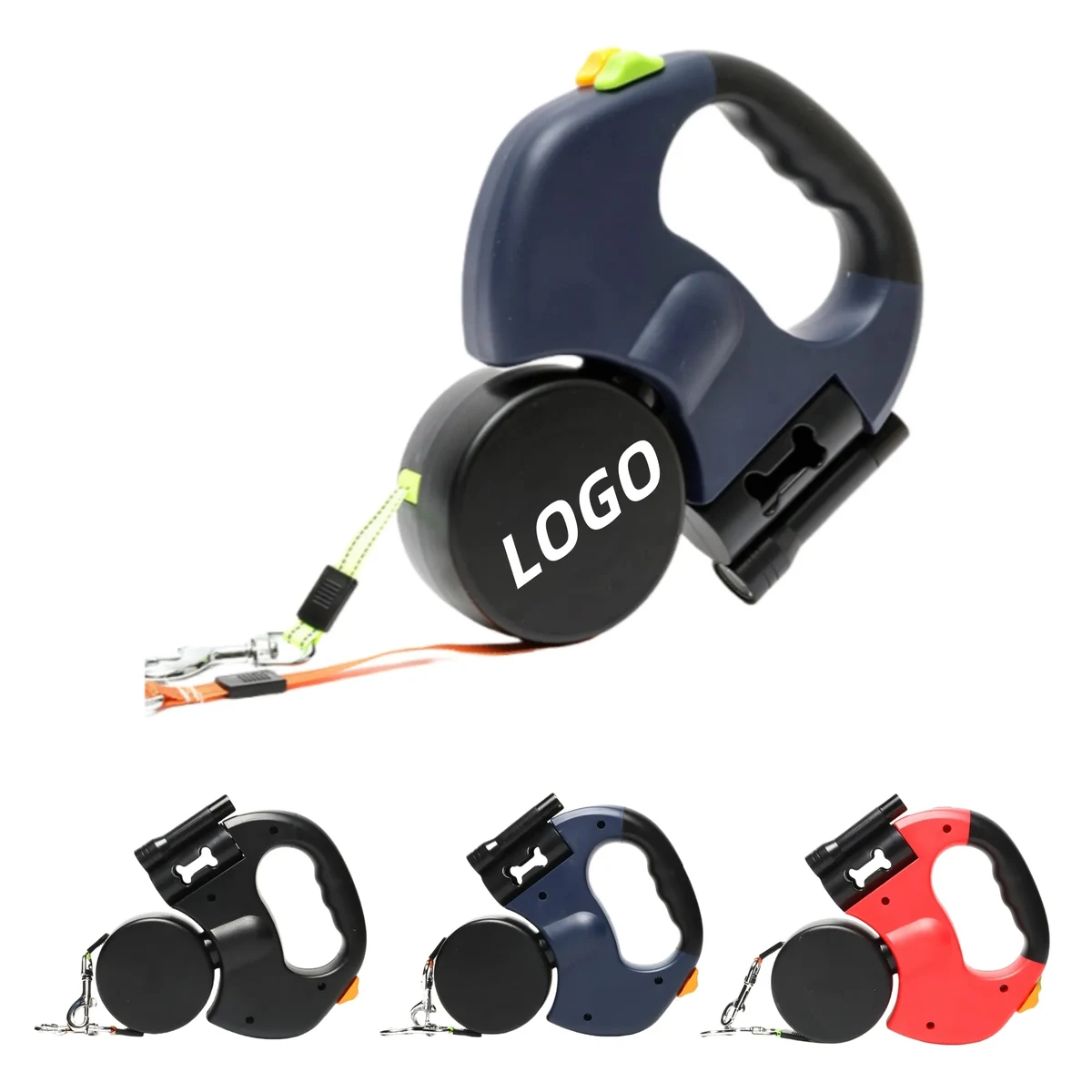 Dual-Headed LED Retractable Dog Leash 1