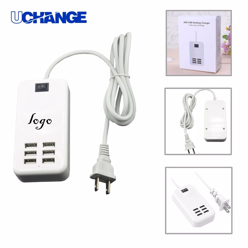 6-Port USB Charging Station Hub