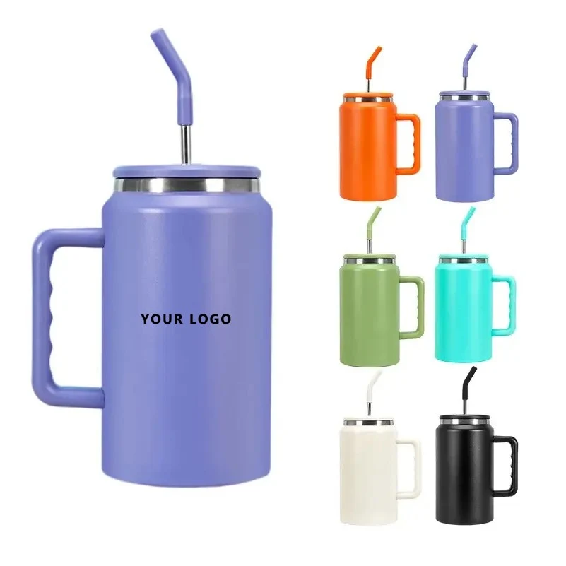 50 oz Insulated Cup with Handle and Straw For Car 1