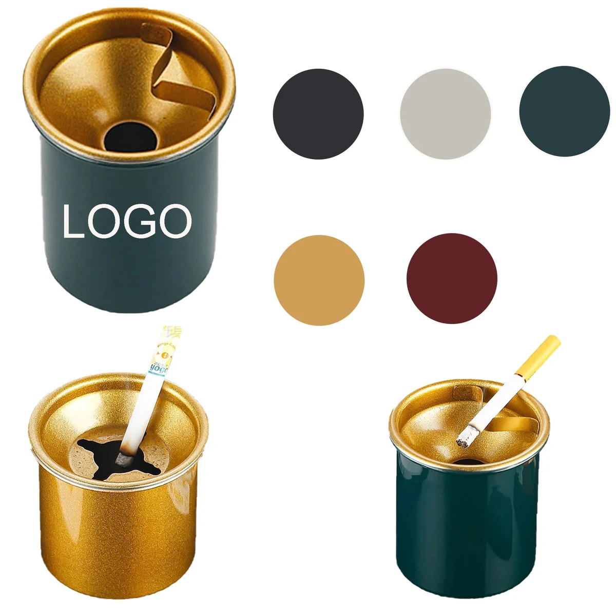 Spot Portable Stainless Steel Bucklle Ashtray 1