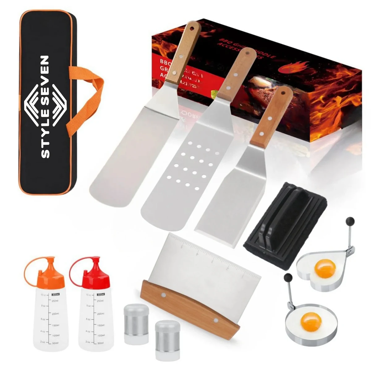BBQ Accessory Set With Heat-Resistant Handle 1