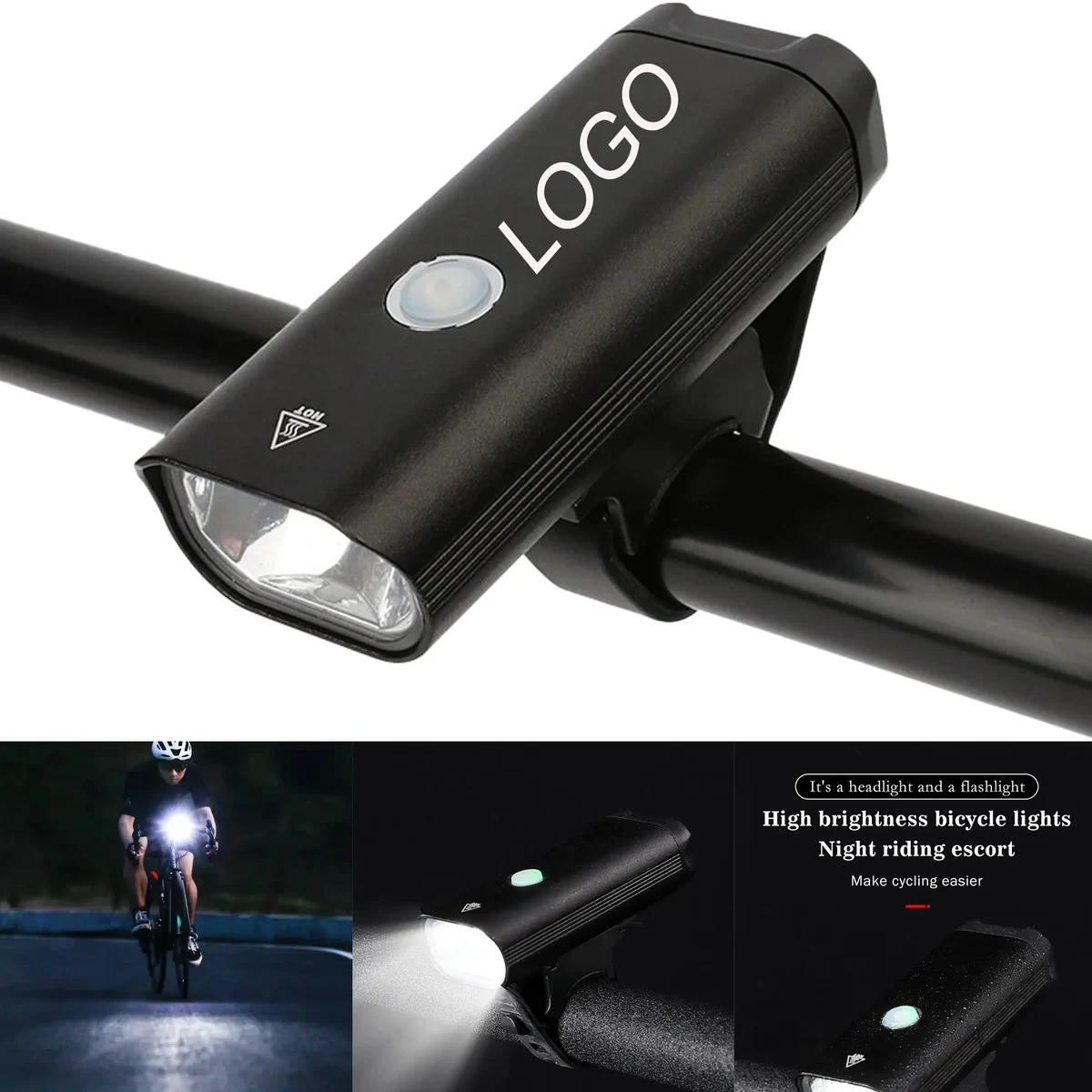 Aluminum Bike Light USB Charging Bicycle Gear Accessories 1
