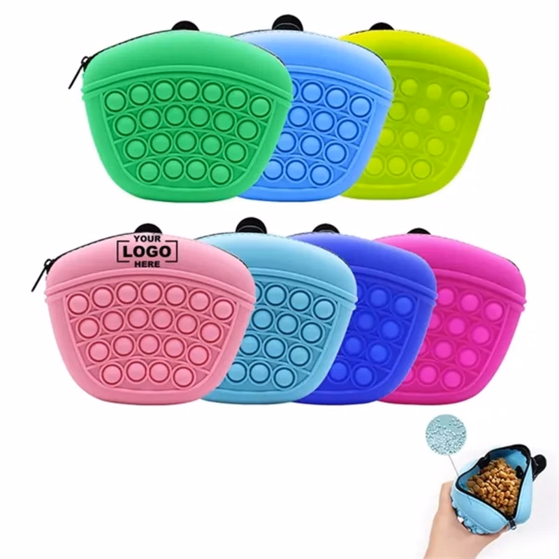 Silicone Dog Treat Pouch With Stress Relief Ball