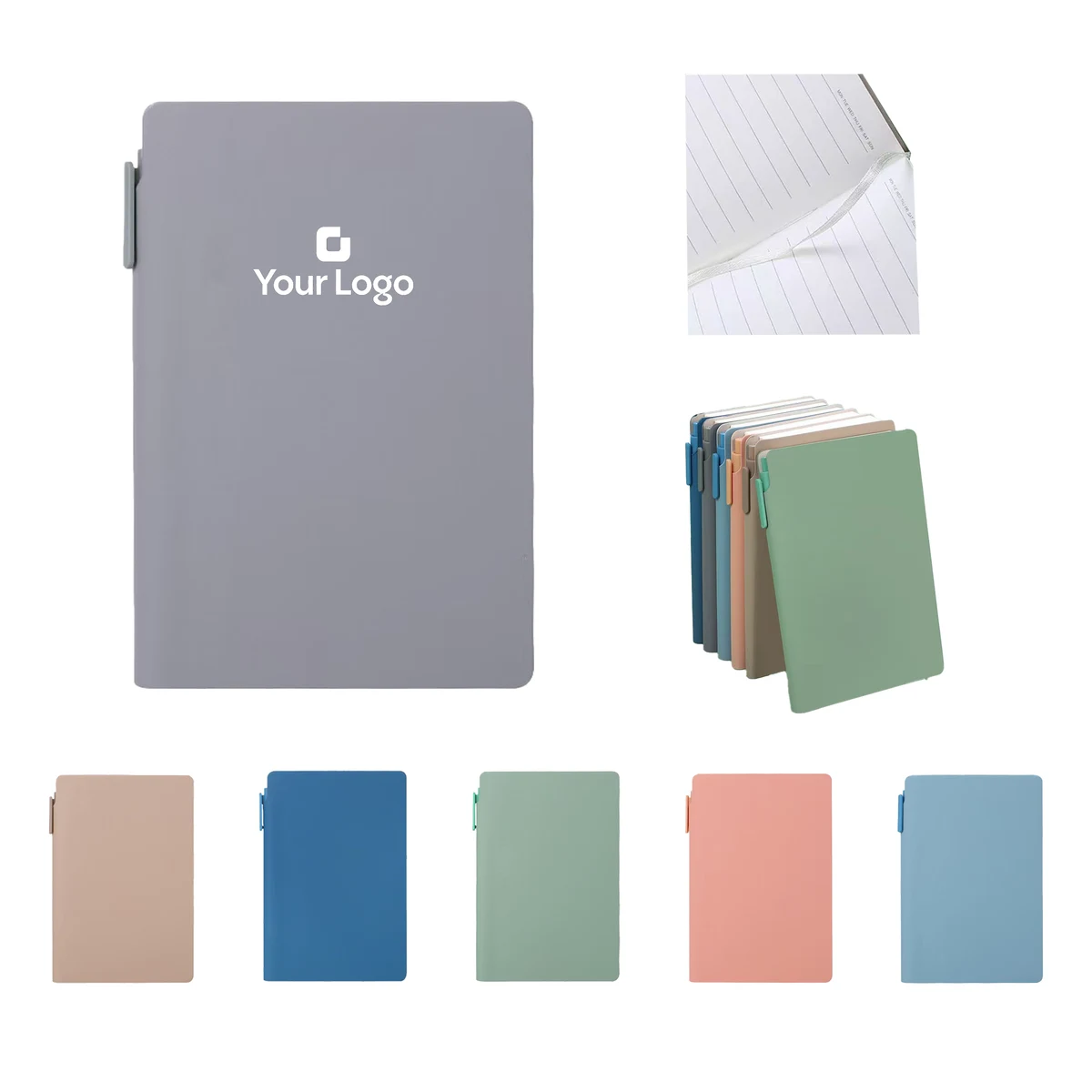 A6 PU Leather Business Pocket Notebook with Pen 1