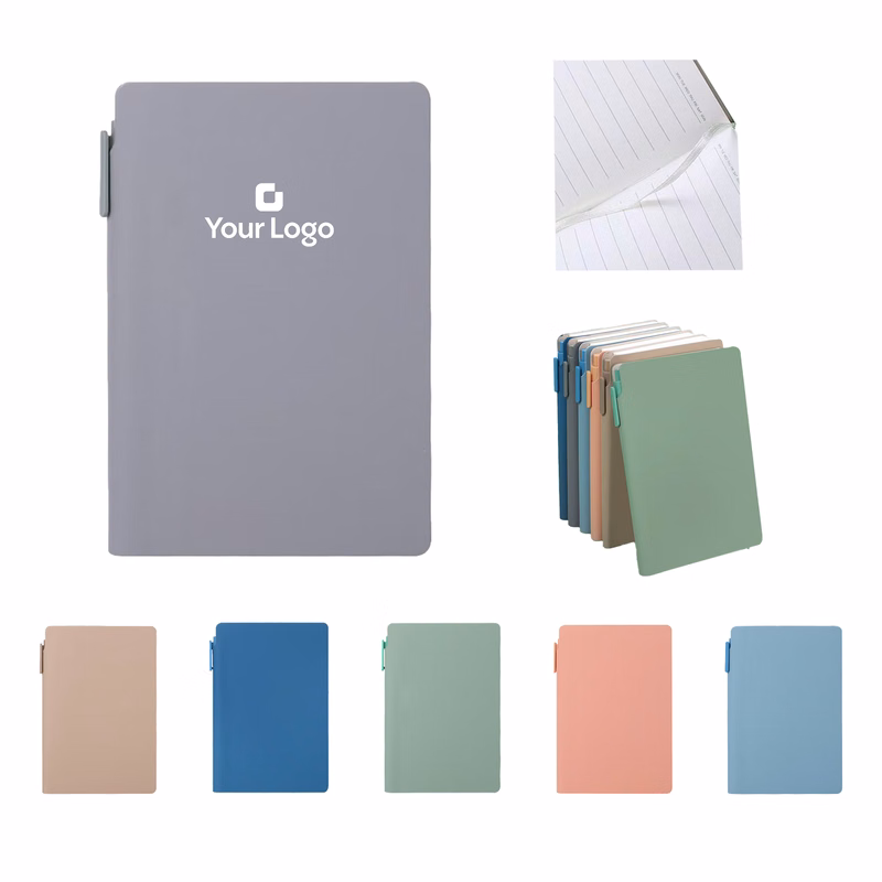 A6 PU Leather Business Pocket Notebook with Pen