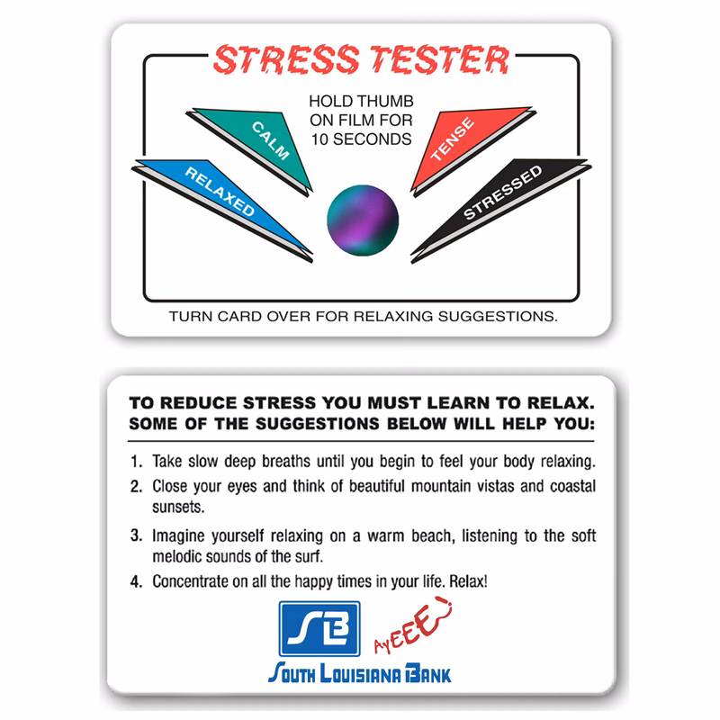 Plastic Stress Card with Stress Crystal
