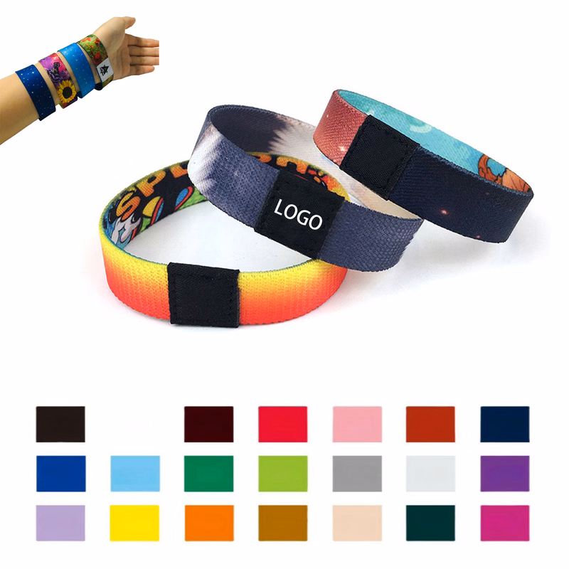 RFID Elastic Event Wristband Customizable Woven Label