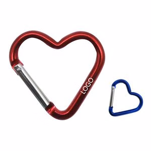 Heart-Shaped Aluminum Carabiners For Outdoor Adventures