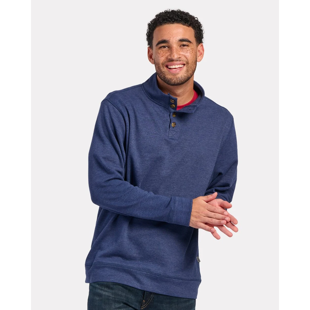 Men's French Terry Button Pullover - BM5209, custom hoodie or sweatshirt with logo imprint 1
