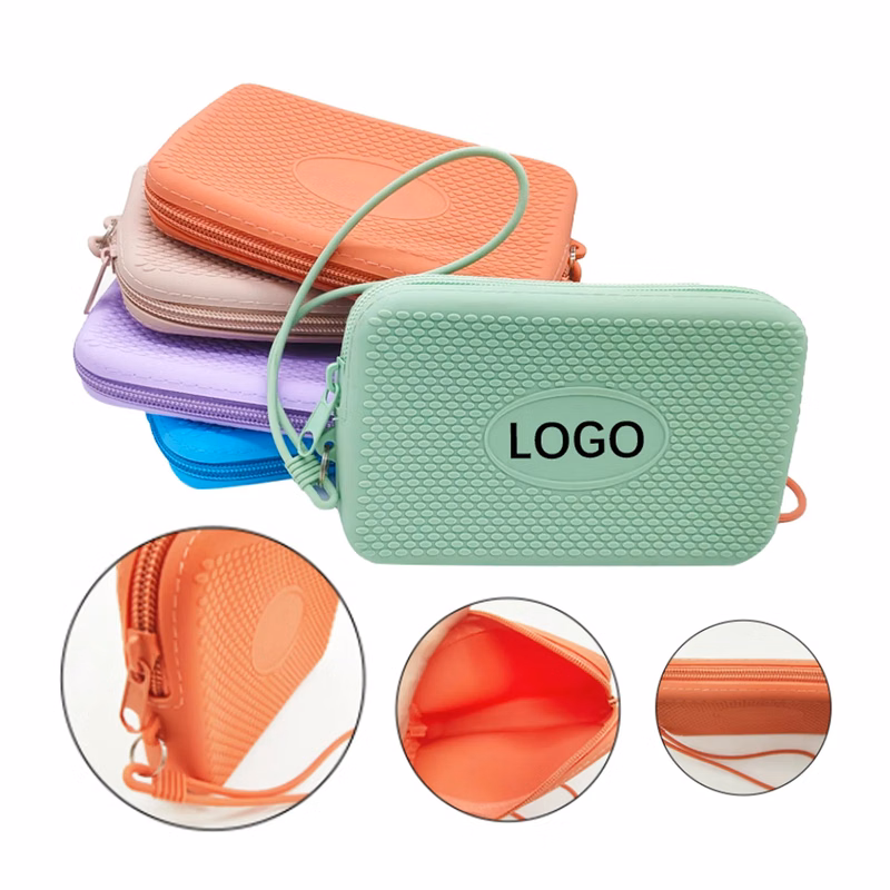 Portable Wristlet Keychain Wallet With Zipper