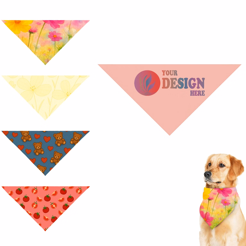 Pet Full Color Triangle Bandanna