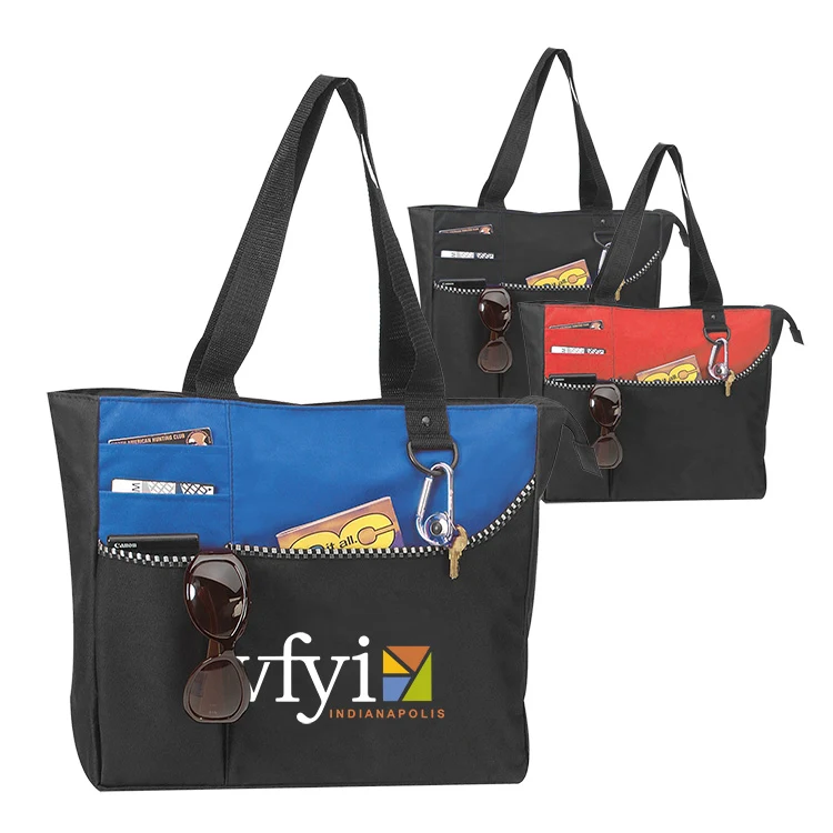 600D polyester Tote Bag with Zipper 1