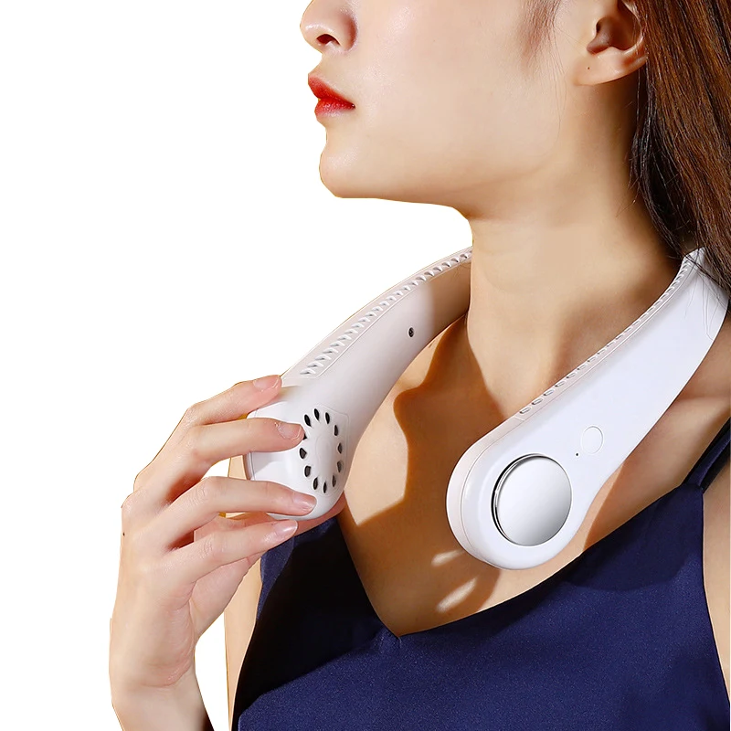 Rechargeable Wearable Handfree Neck Hanging Fan 1