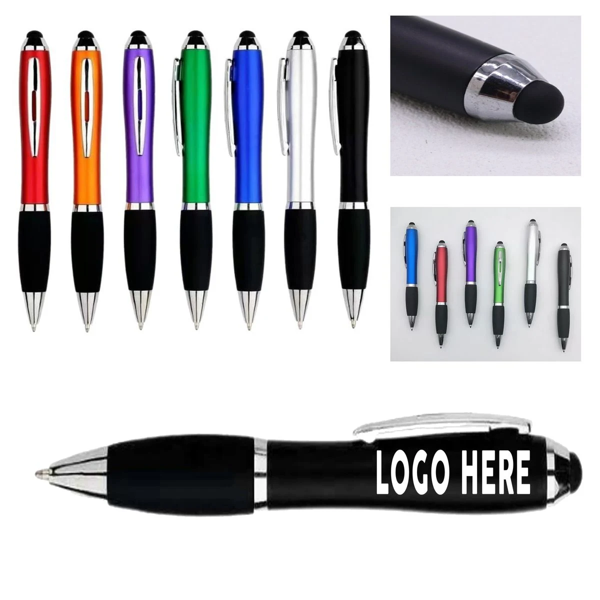 Custom Logo Plastic Touch Ballpoint Pen 1