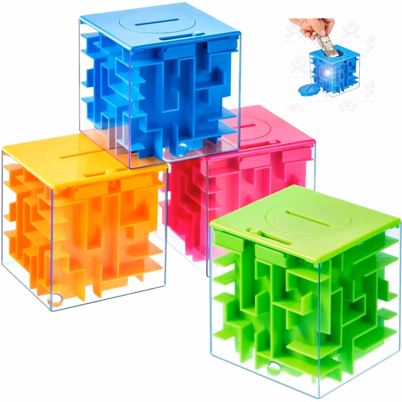 3D Puzzle Maze Money Bank Box