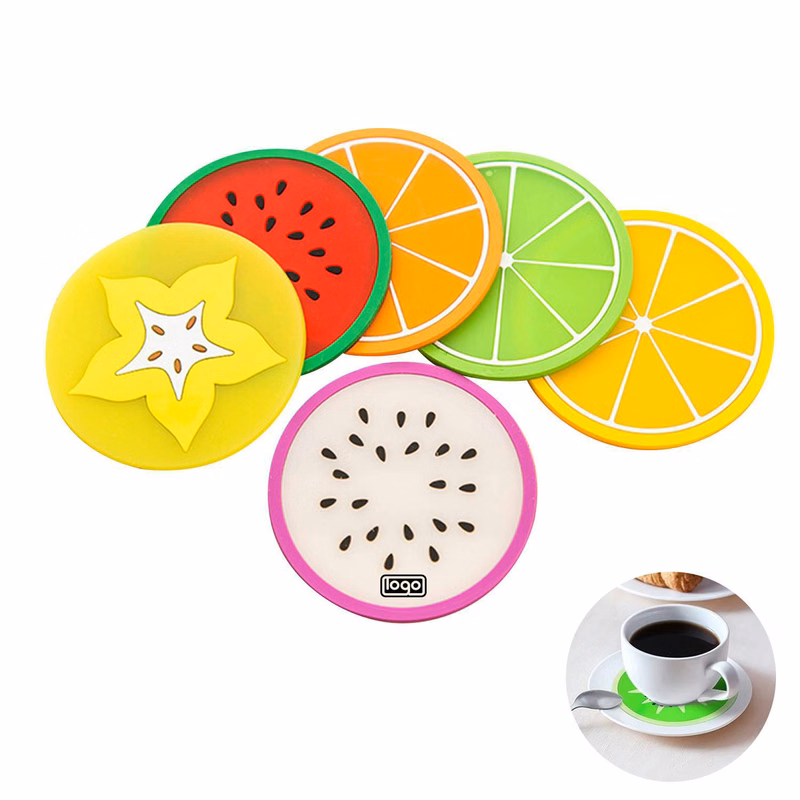 Cartoon Fruit Shape Silicone Coaster