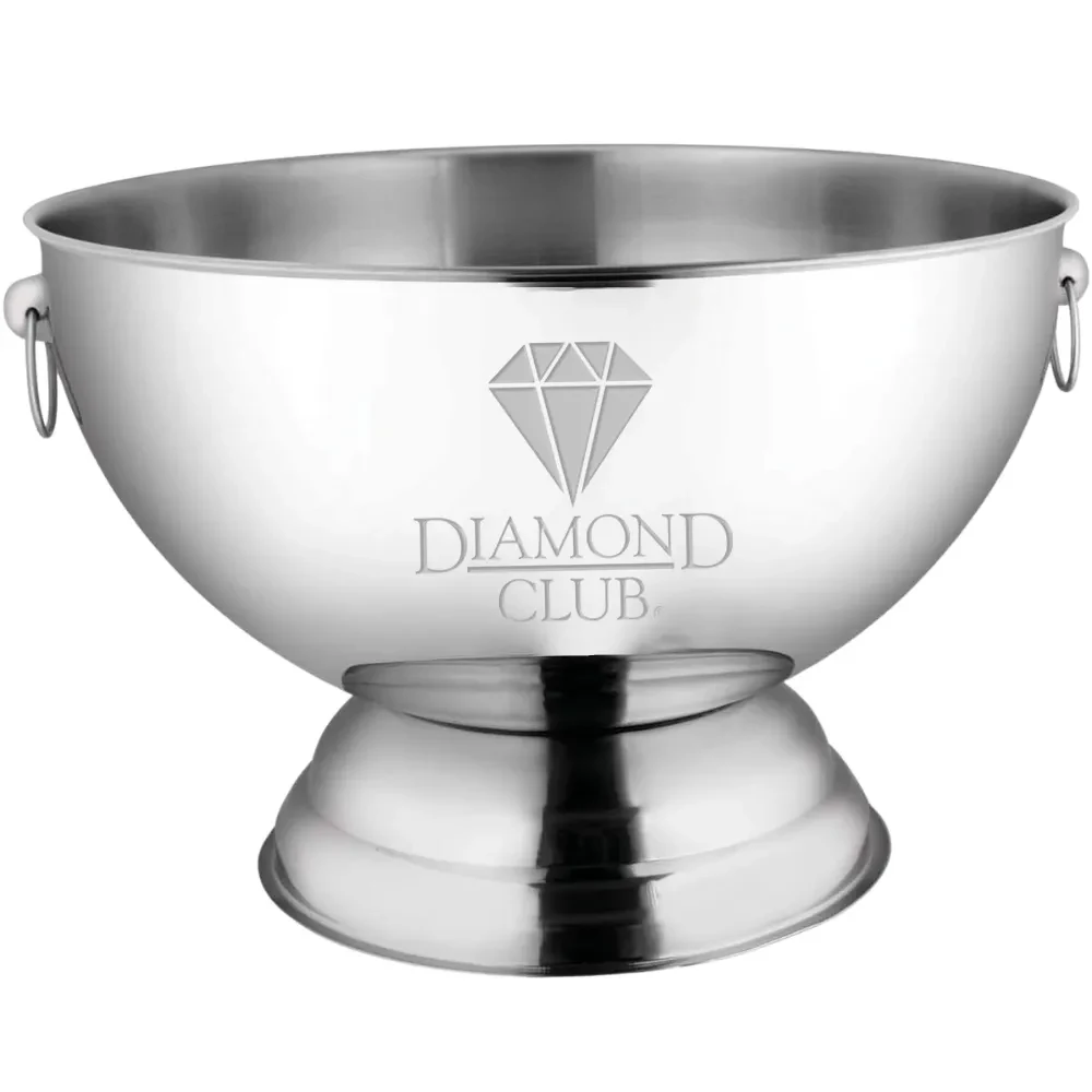 3.5Gal Stainless Steel Punch Bowl with Handles 1