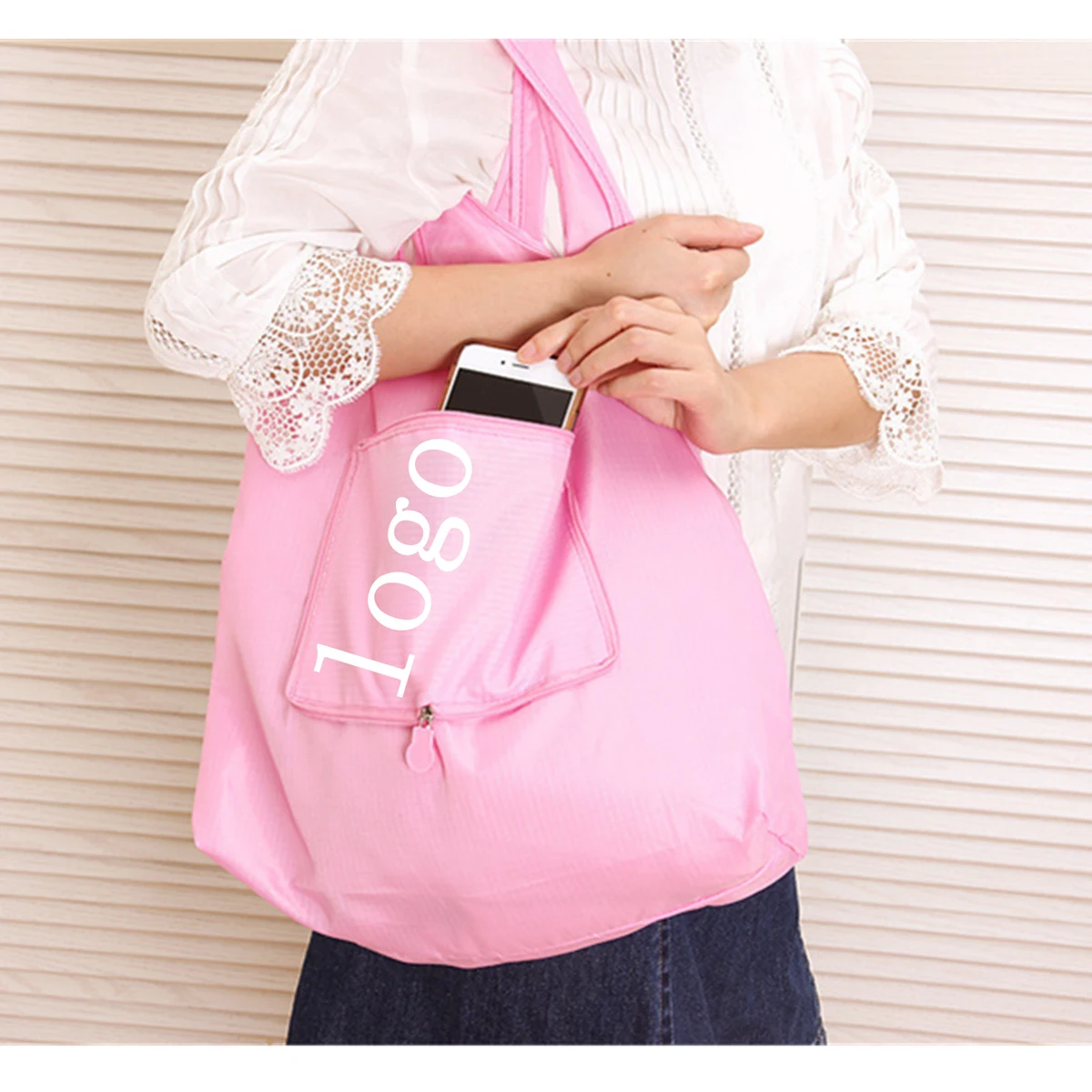 210D Oxford Fabric Eco Foldable Shopping Bags 1