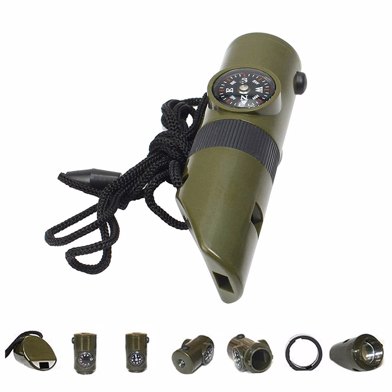 7 in 1 Multi Function Survival Whistle Tool