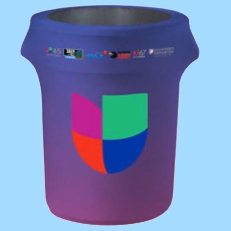 Can Wraps: 44-Gallon Full Digital Trash Can Wrap Sleeves