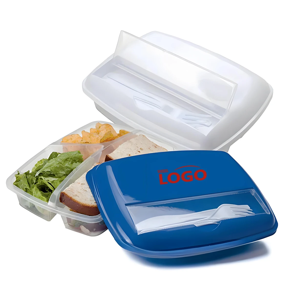 Lunch Box with Utensil Storage 1