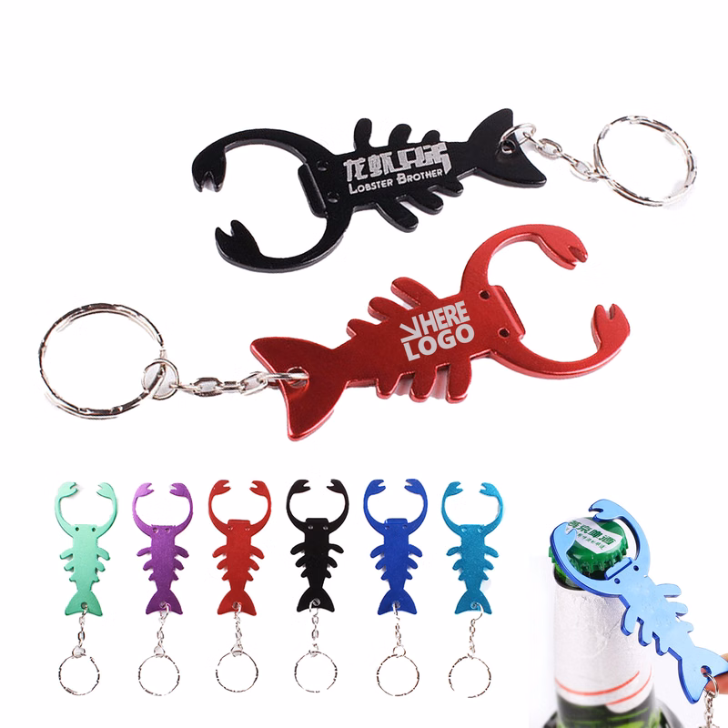 MOQ 20 Lobster Shape Bottle Opener Keychain
