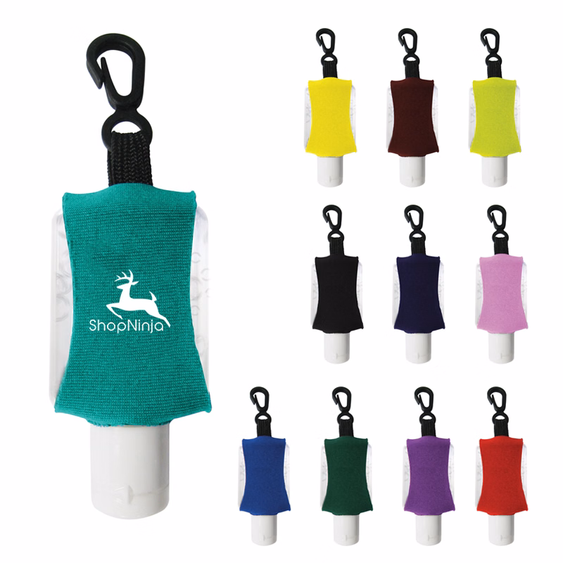 1/2 oz Antibacterial Hand Sanitizer w/ Leash/Neoprene Sleeve
