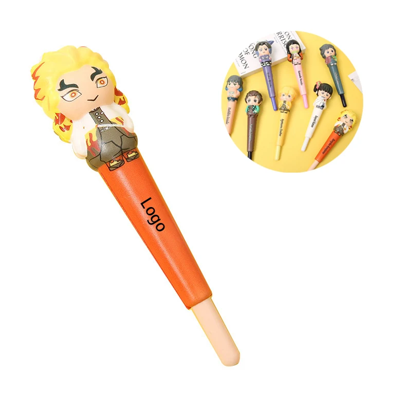 2 in 1 Squishy Anime Character Ball Pen and Squeeze Toy 1