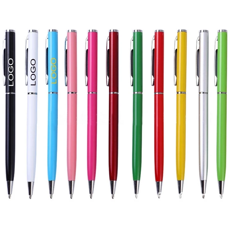 Custom Logo Twist Cheap Plastic Ballpoint Pens 1