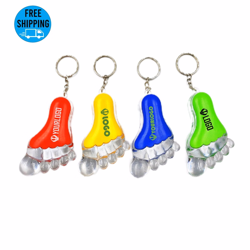 LED Big Feet shaped flashlight keychain