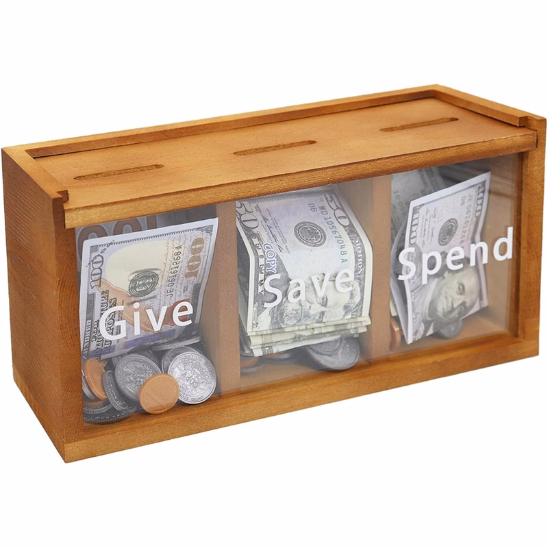 Spend Save Give Piggy Bank for Kids