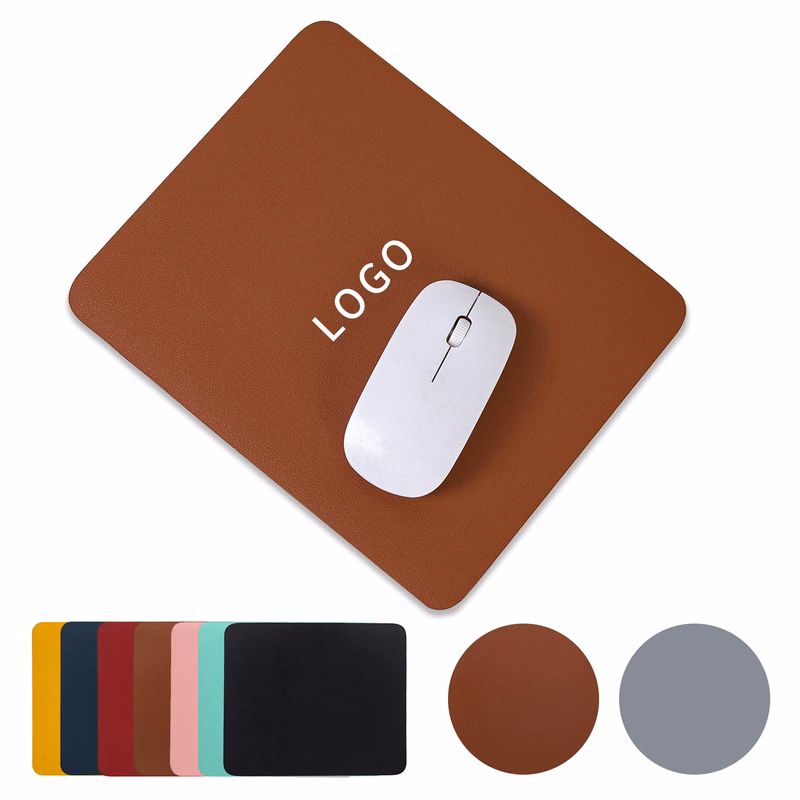 Square Double-Sided Leather Solid Color Mouse Pad