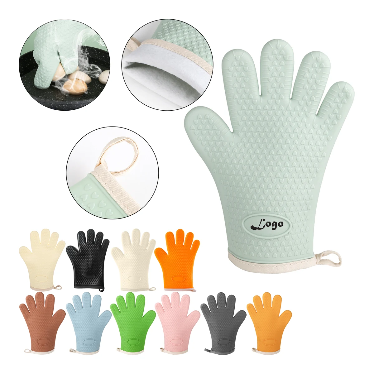 Silicone Oven Mitt Double Layers 1