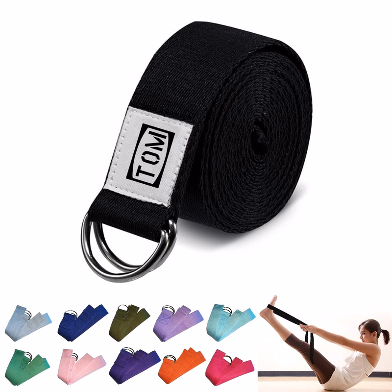 Adjustable D Ring Buckle Non Elastic Gym Fitness Yoga Strap