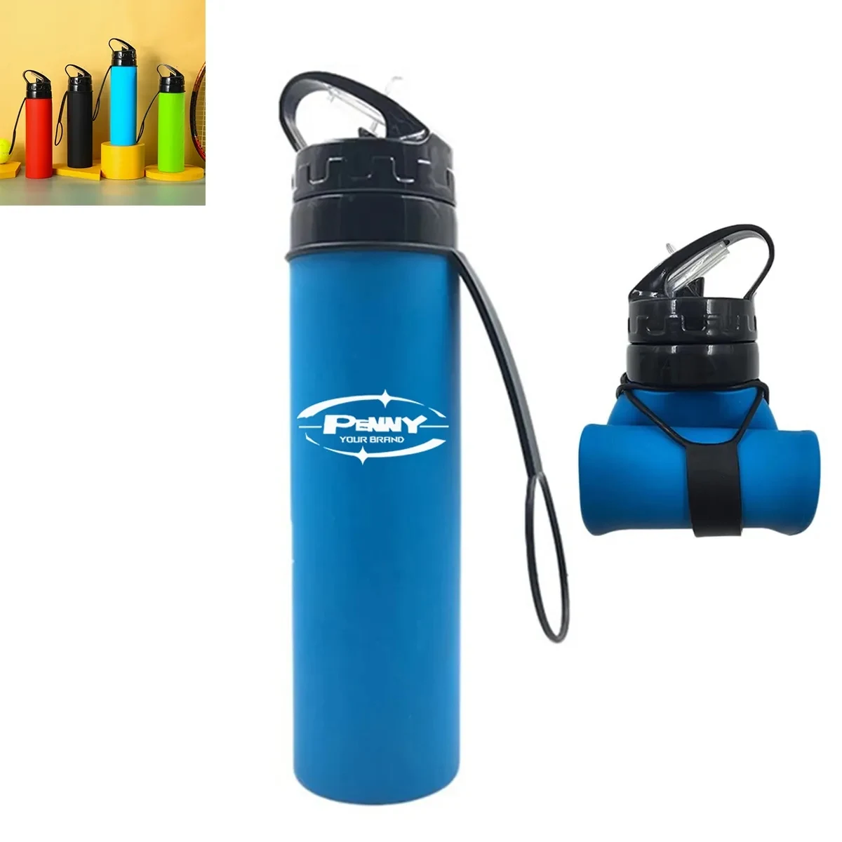 20Oz Silicone Collapsible Cup Folding Sports Water Bottle 1