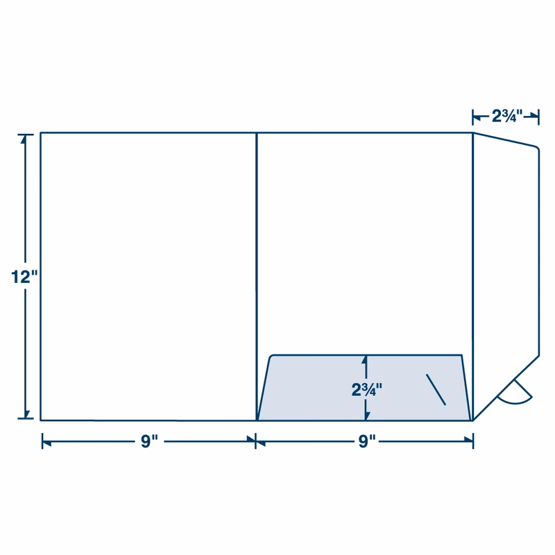 Large Presentation Folder with Tall and Vertical Pocket