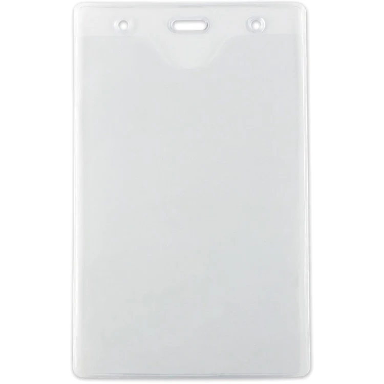 4.25" W x 6.75" H - Vertical Clear Vinyl Badge Holder (Blank) 1