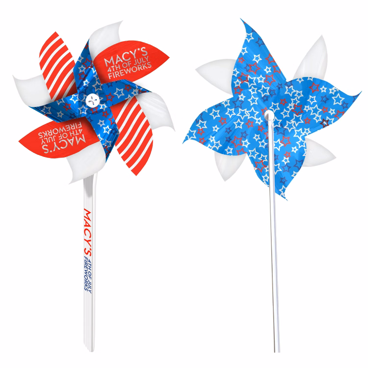 Pinwheel 4 - White Mylar with 5" diameter propellers