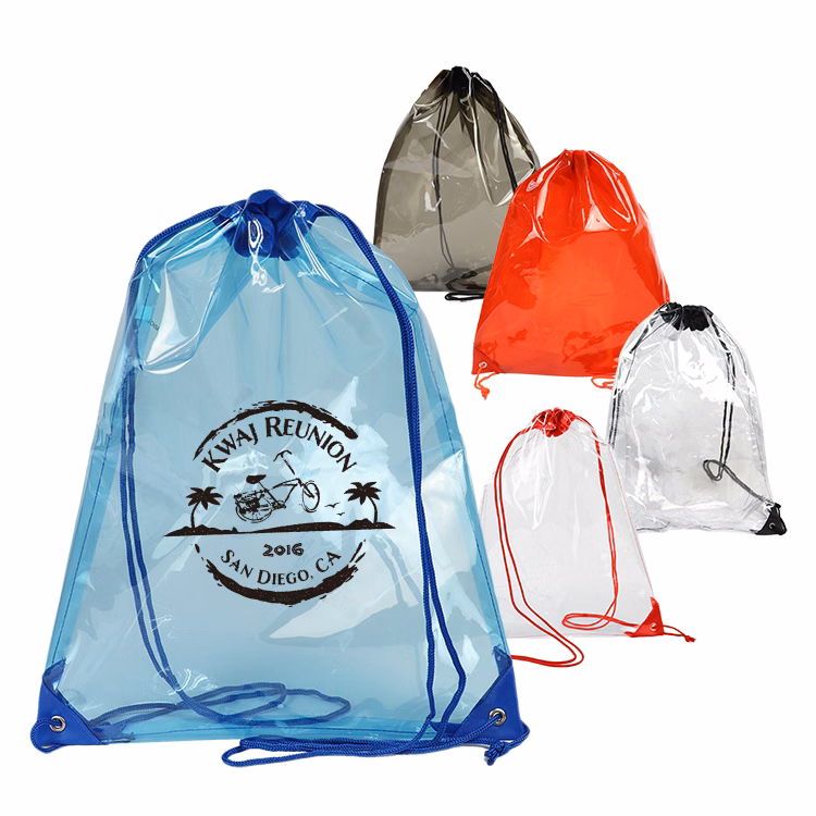 Clear Reinforced Corners Drawstring Backpack