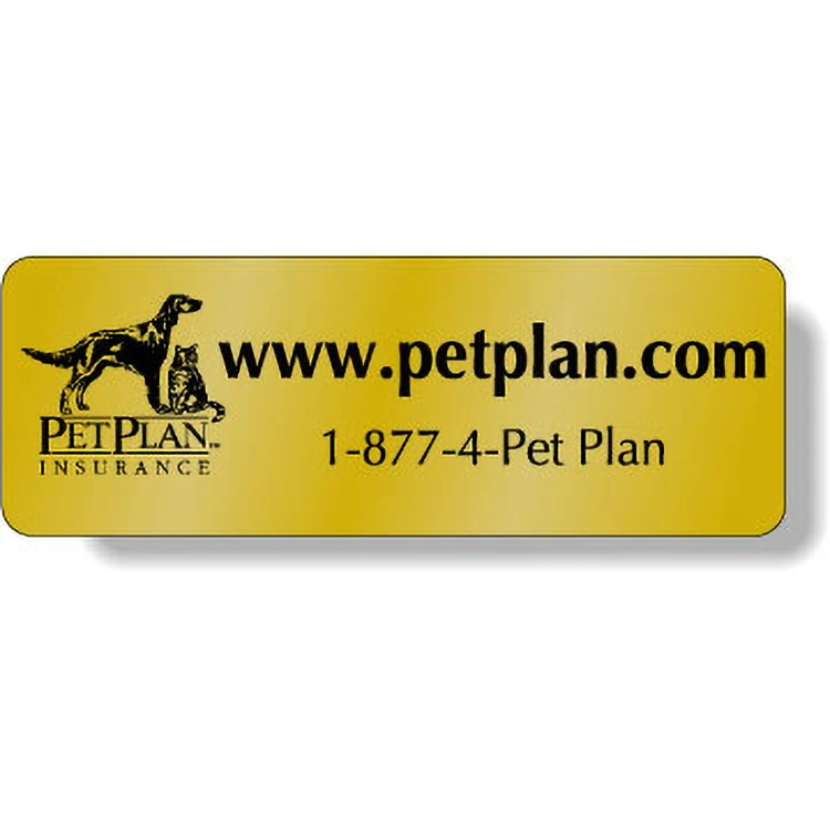 Dull Gold Foil Paper Roll Labels Stock Rectangle (1.25"x3.5") 1
