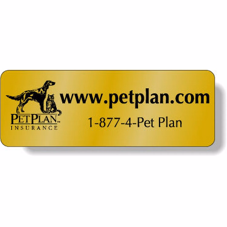 Dull Gold Foil Paper Roll Labels Stock Rectangle (1.25"x3.5")