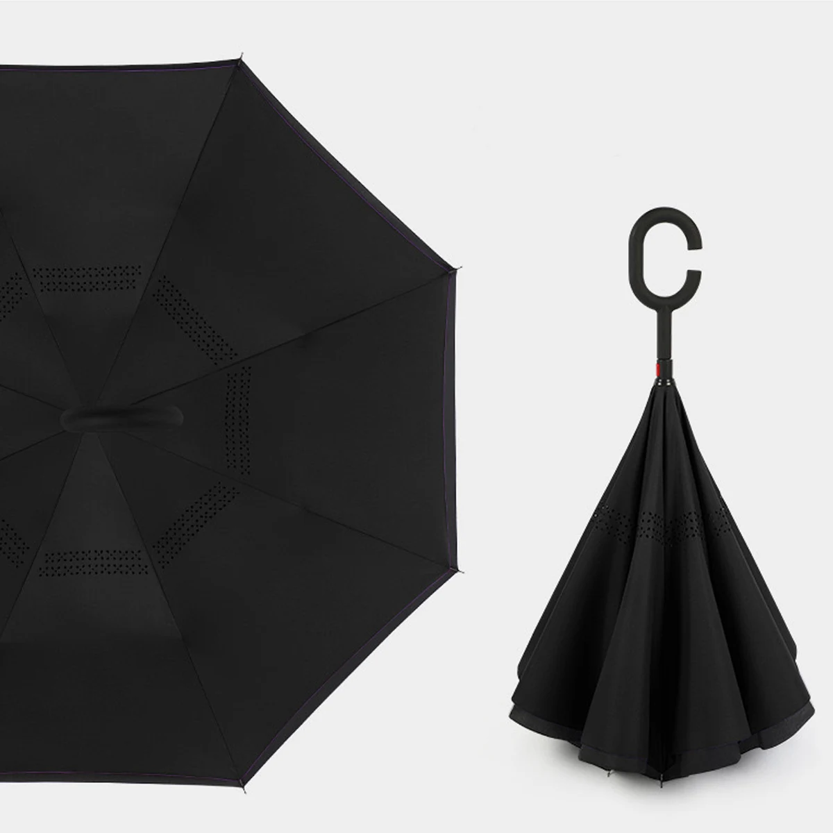 Inverted Long Handle Umbrella 50MOQ 1