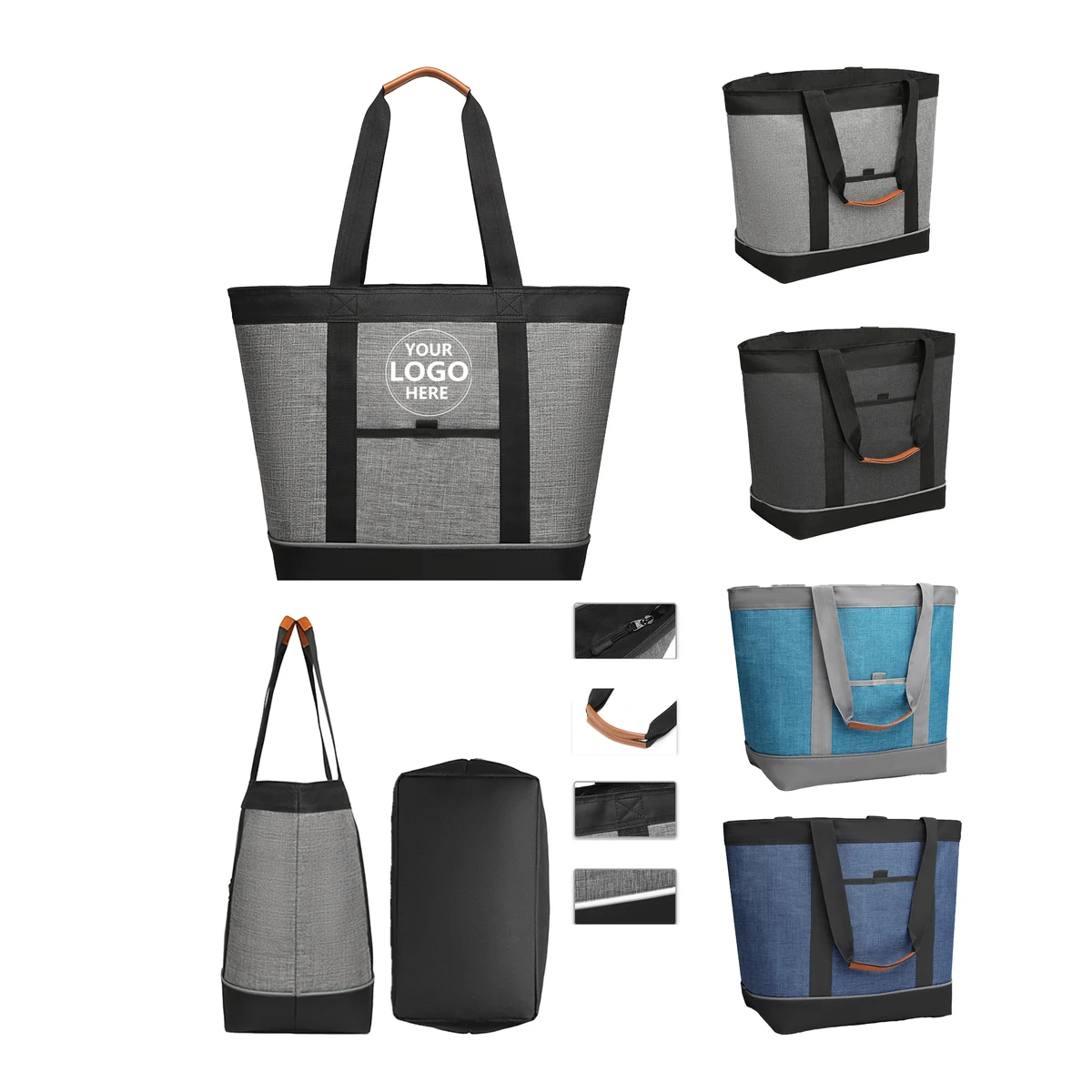 Waterproof Insulated Tote in Oxford Fabric 1
