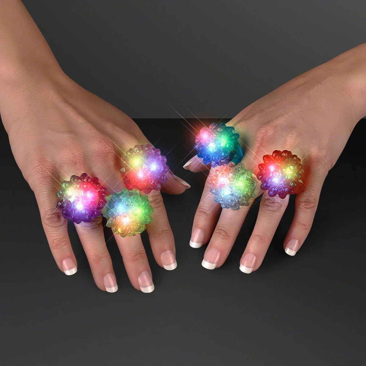 Slow Color Change LED Soft Bubble Rings 1