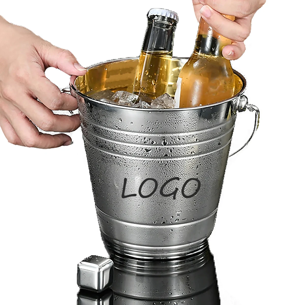 2L Stainless Steel Champagne Ice Bucket Home Bar Accessories 1