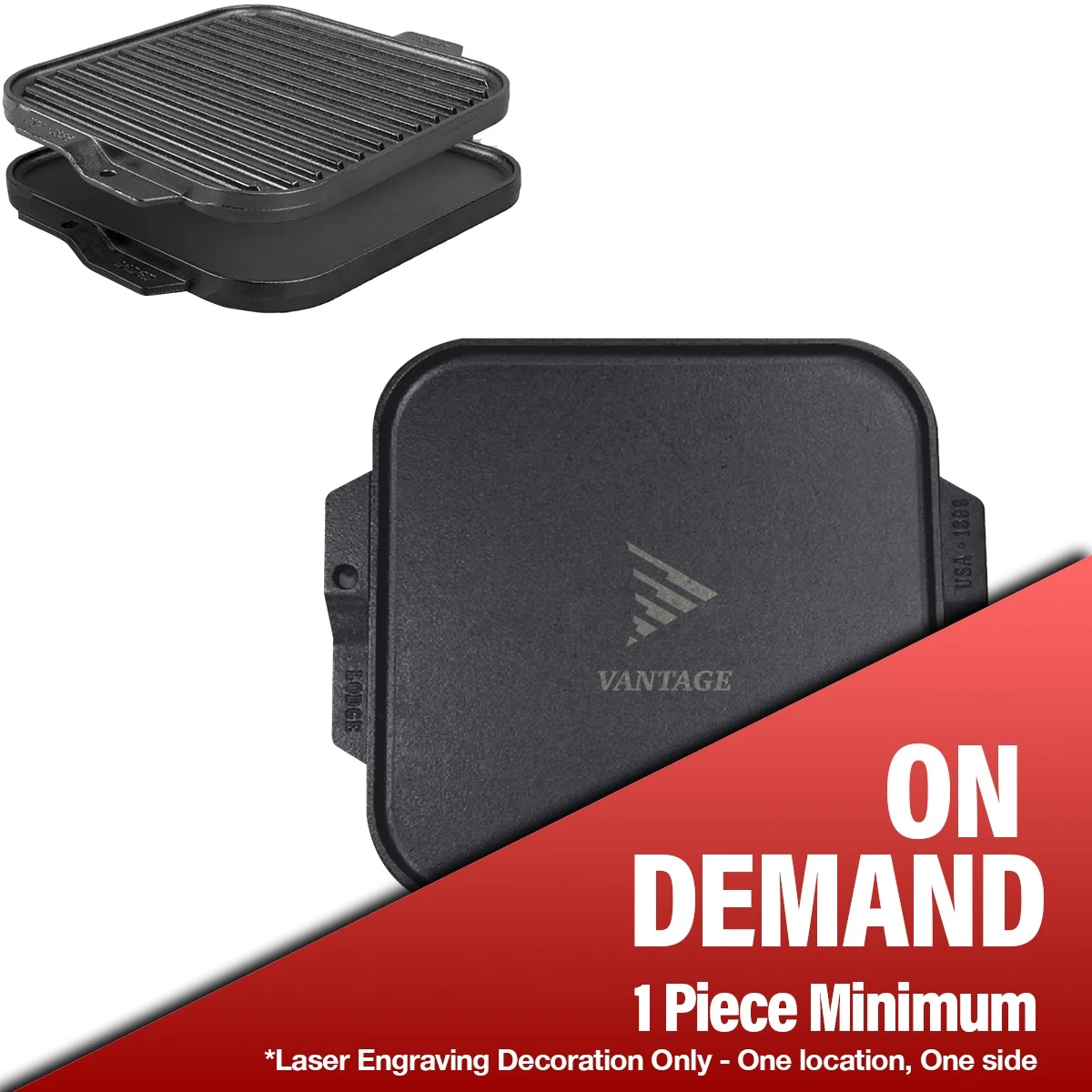 Lodge® 10.5" Cast Iron Reversible Grill / Griddle 1